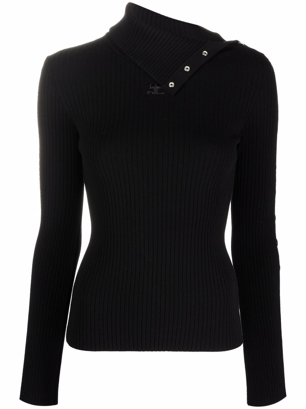 COURRÈGES WOMEN Logo Knit Sweater Black