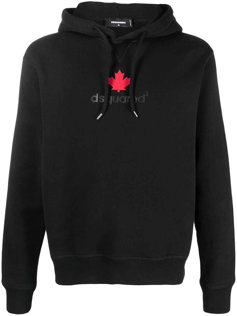 DSQUARED2 Maple leaf-print hoodie Black