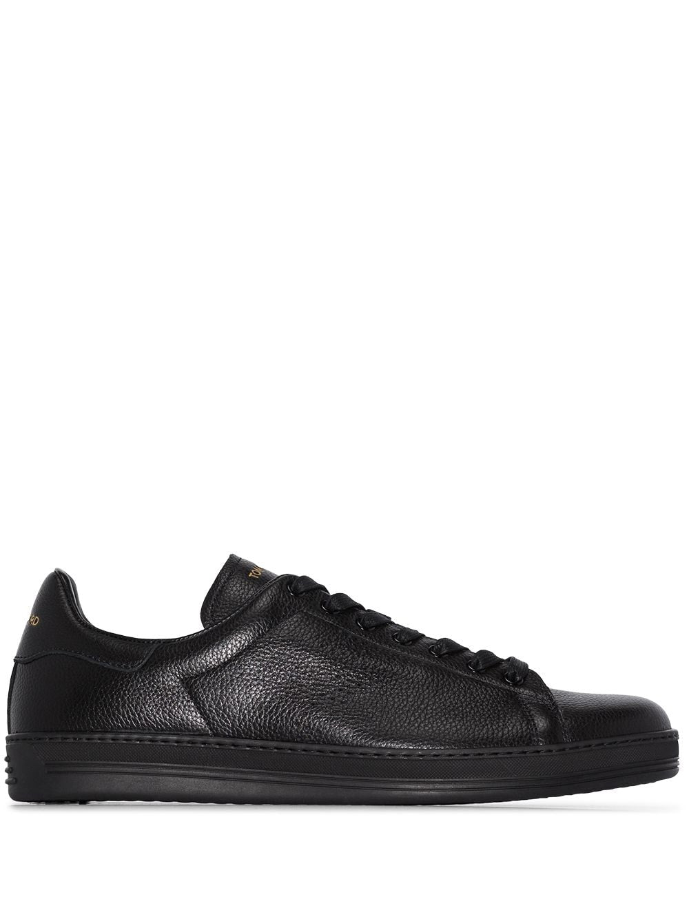 TOM FORD Warwick Grained Leather Sneakers Black
