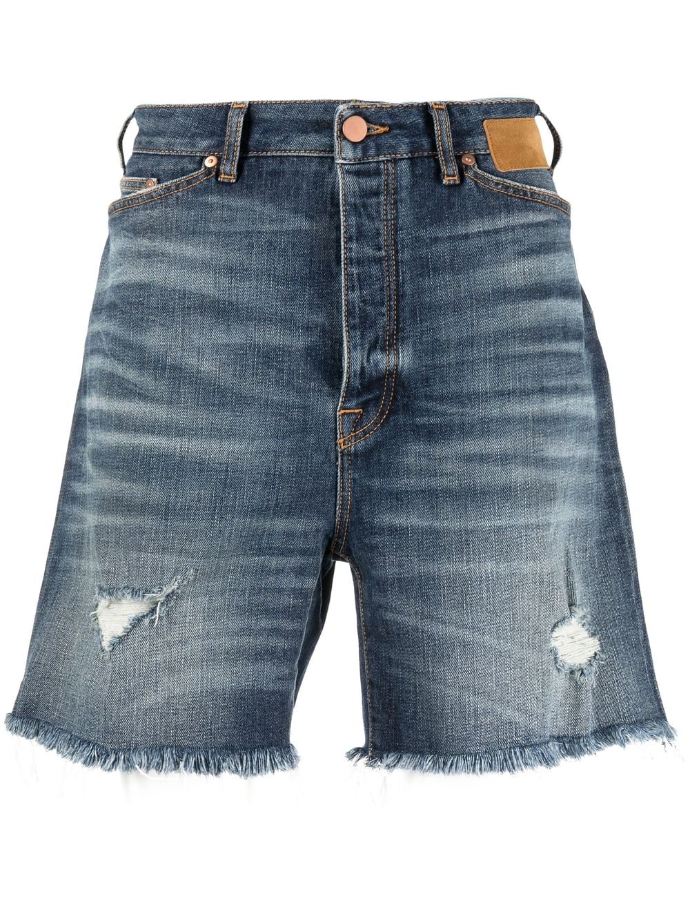 PALM ANGELS Denim Shorts Blue