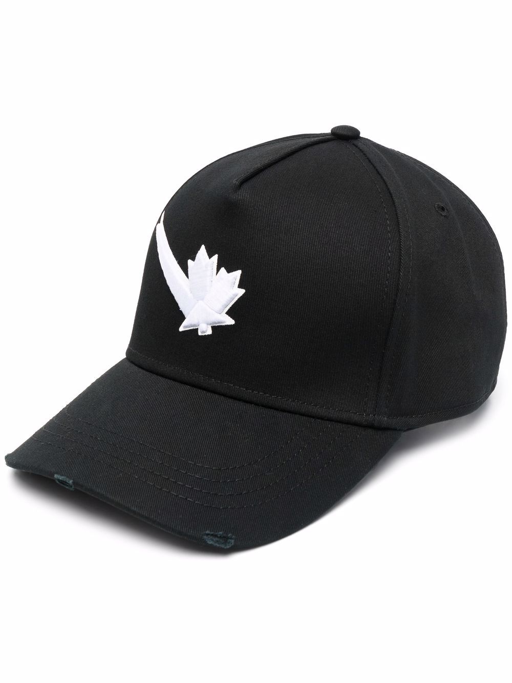 DSQUARED2 Embroidered Maple Leaf Baseball Cap Black