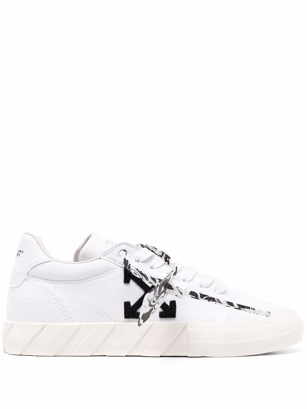 OFF-WHITE WOMEN Low Vulcanized Ego Canvas sneakers White/Black