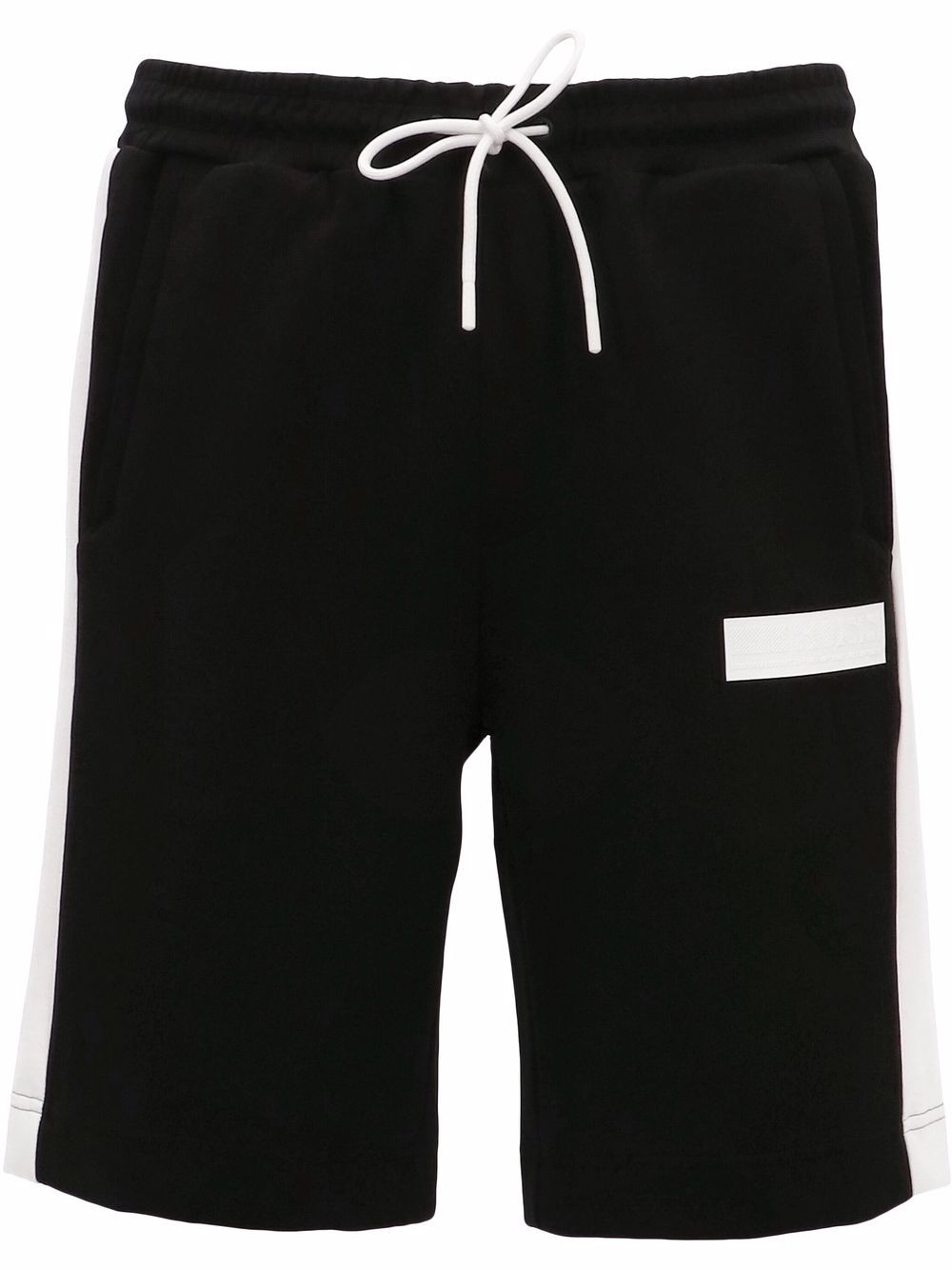 BOSS Logo-patch track shorts Black