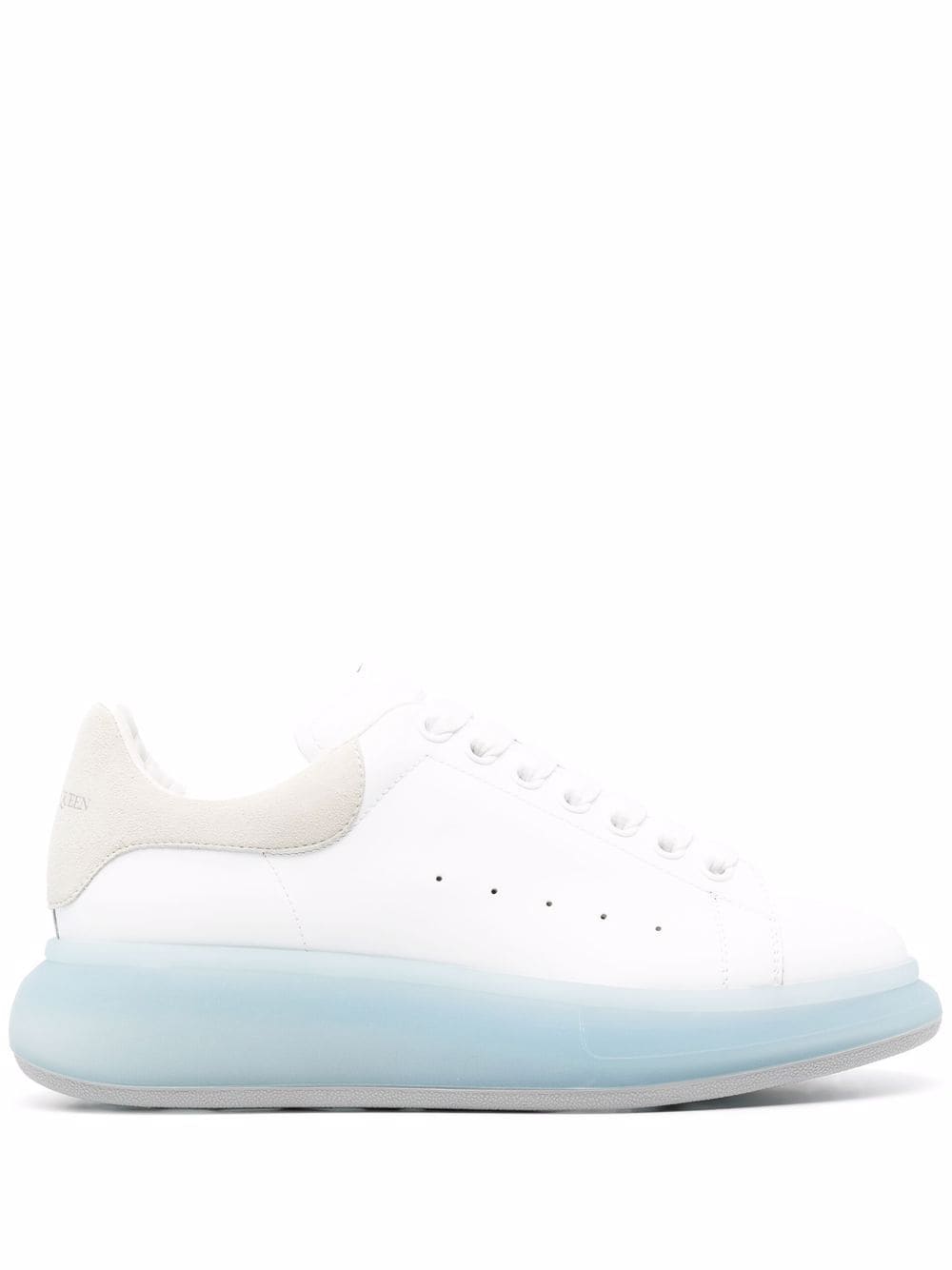ALEXANDER MCQUEEN Oversized low-top sneakers White/frost blue