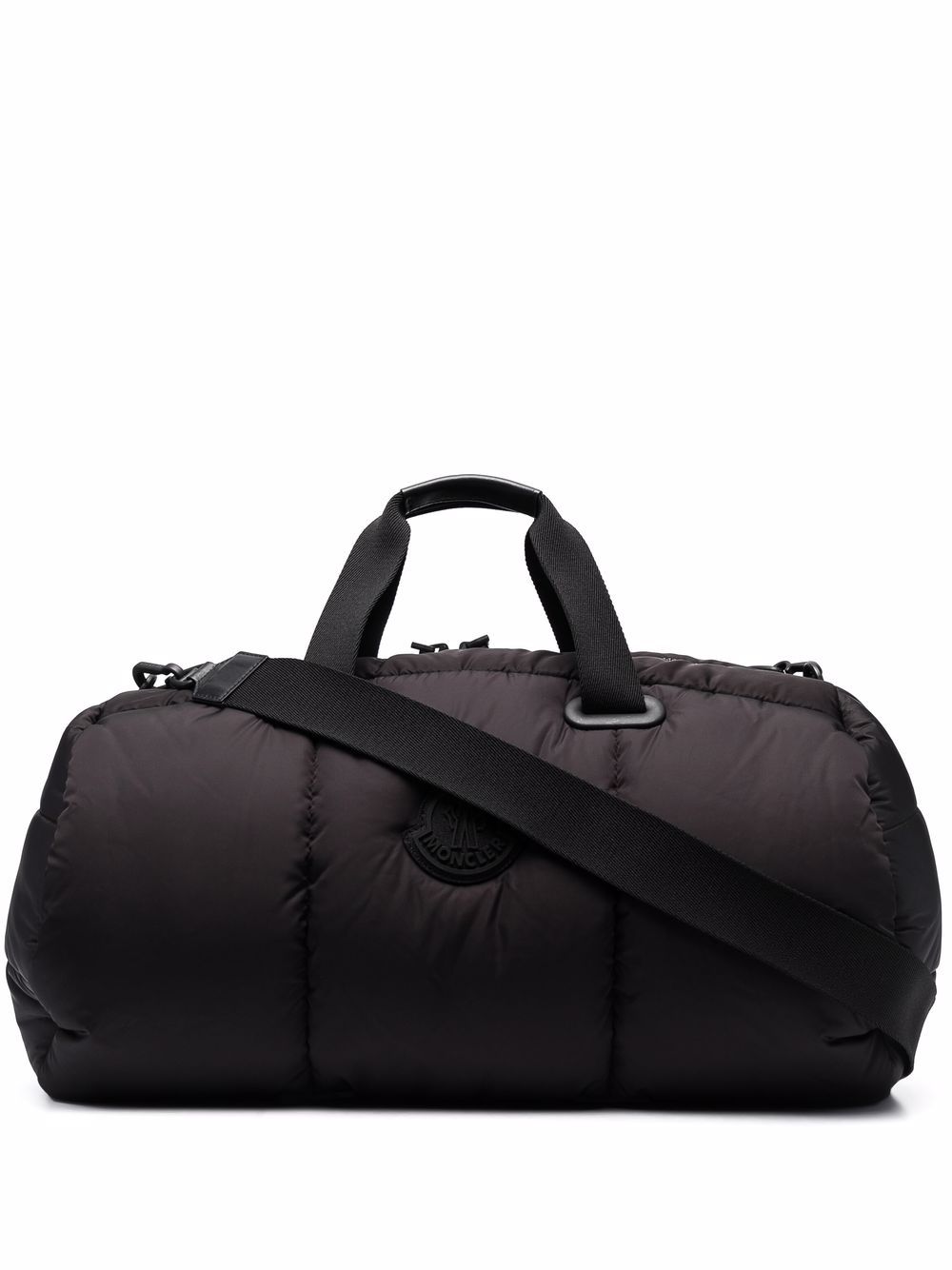 MONCLER Logo patch padded holdall Black