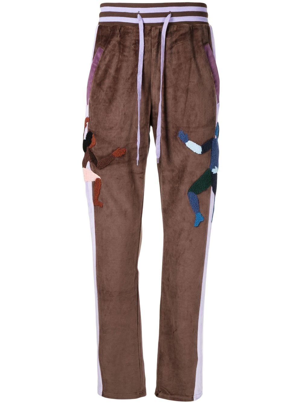 KIDSUPER Colour-block track pants Brown