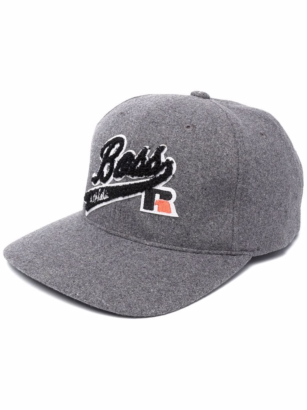 BOSS X RUSSELL ATHLETIC Patch-detail baseball cap Grey