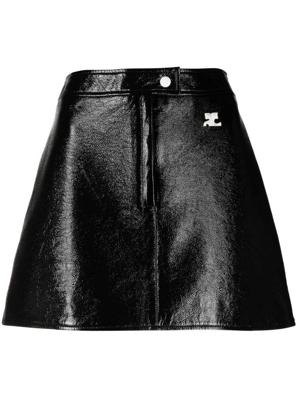 COURRÈGES WOMEN Faux Leather Skirt Black