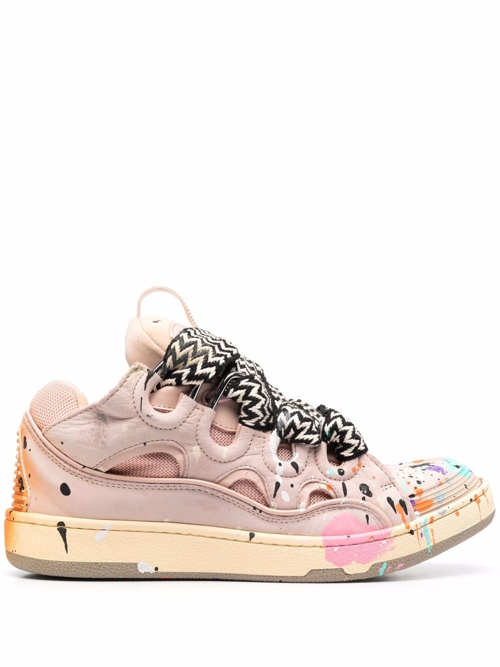 LANVIN X GALLERY DEPT. Leather Curb Sneakers Pink