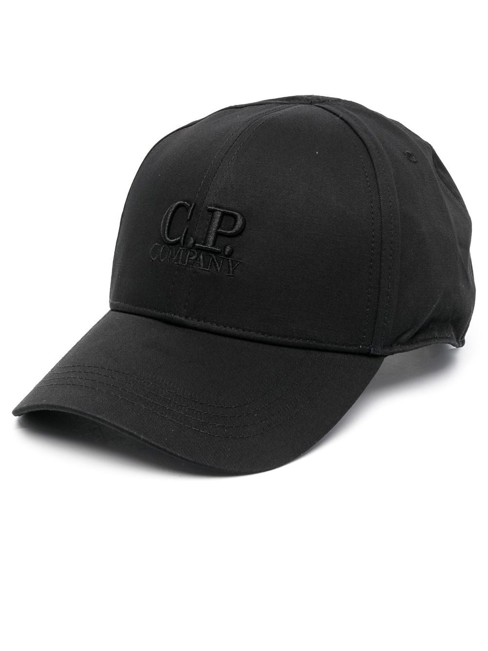 C.P. COMPANY Logo Embroidered Cap Black