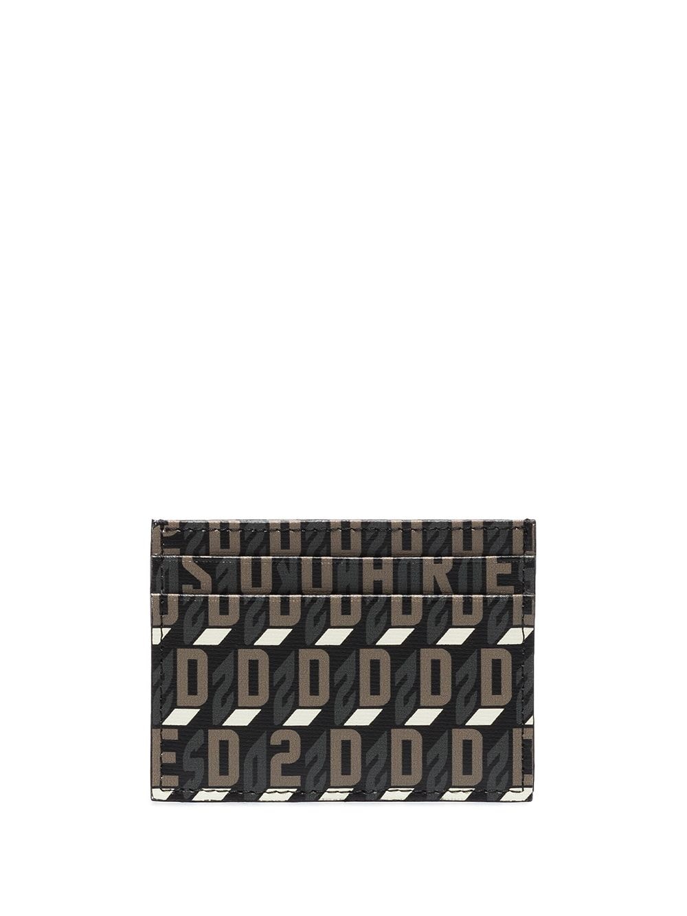 DSQUARED2 monogram print cardholder Black