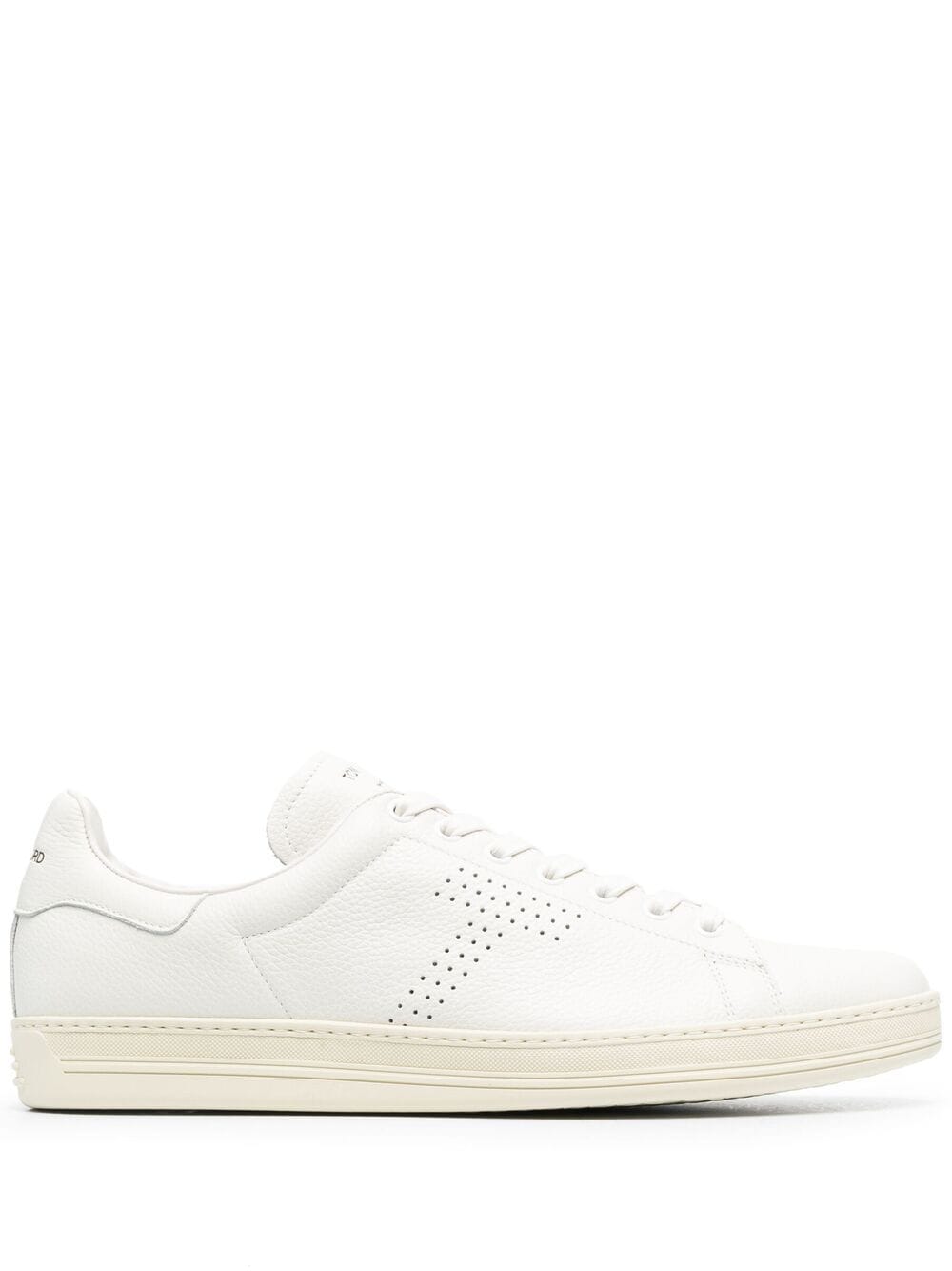 TOM FORD Warwick Grained Leather Sneakers White