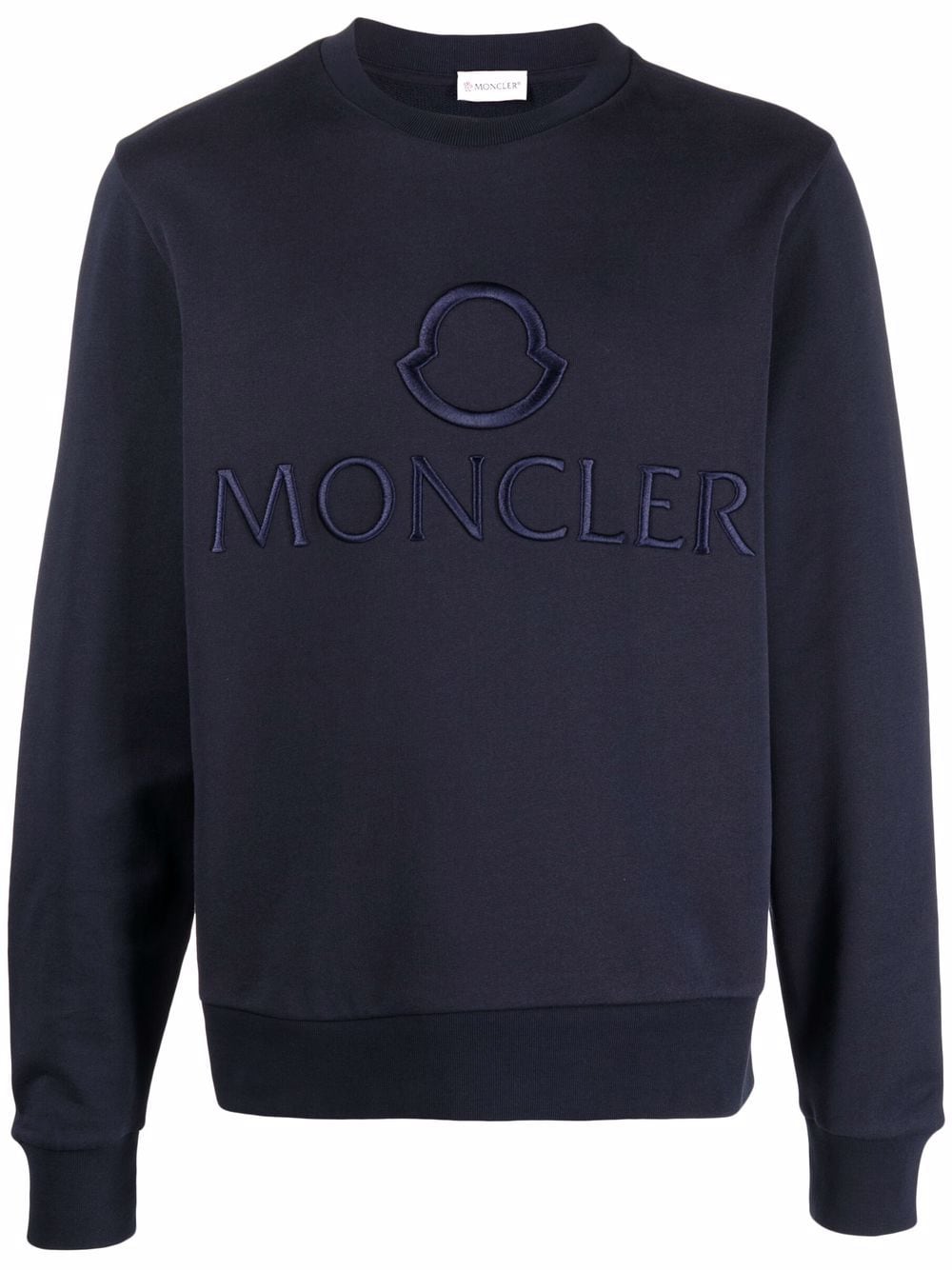 MONCLER Embroidered Logo Sweatshirt Navy
