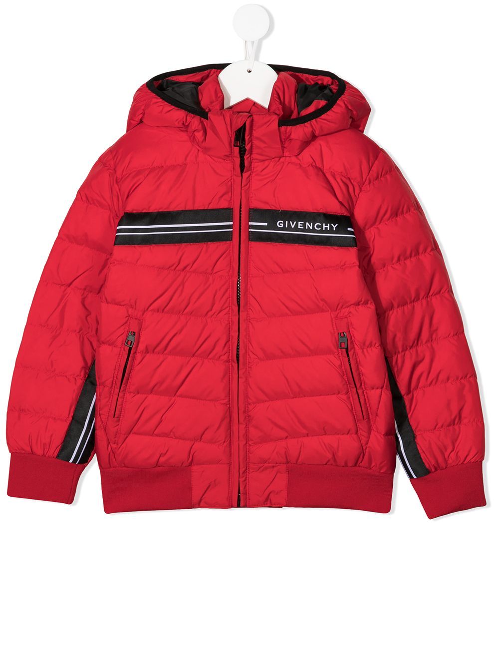 GIVENCHY KIDS Tape Logo Coat Red 