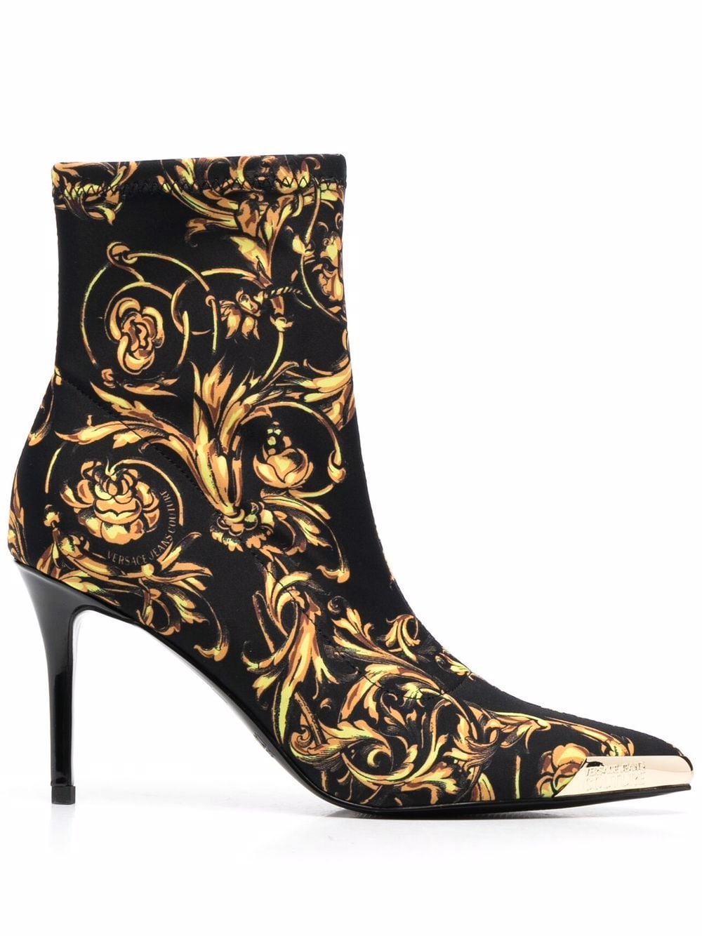 VERSACE JEANS COUTURE WOMEN Baroque Print Ankle Boots