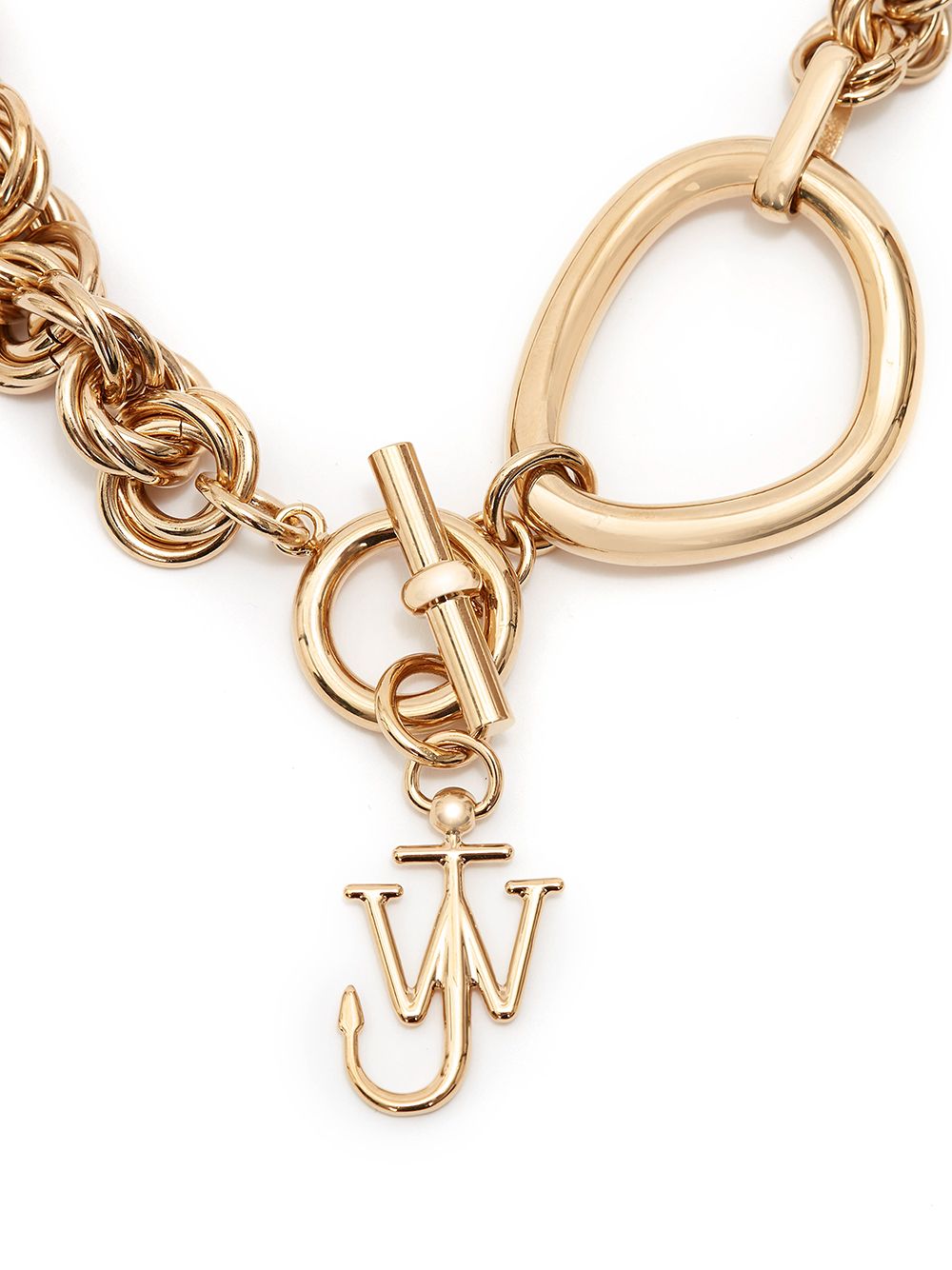 JW ANDERSON Oversized chain-link JW Anchor choker Gold