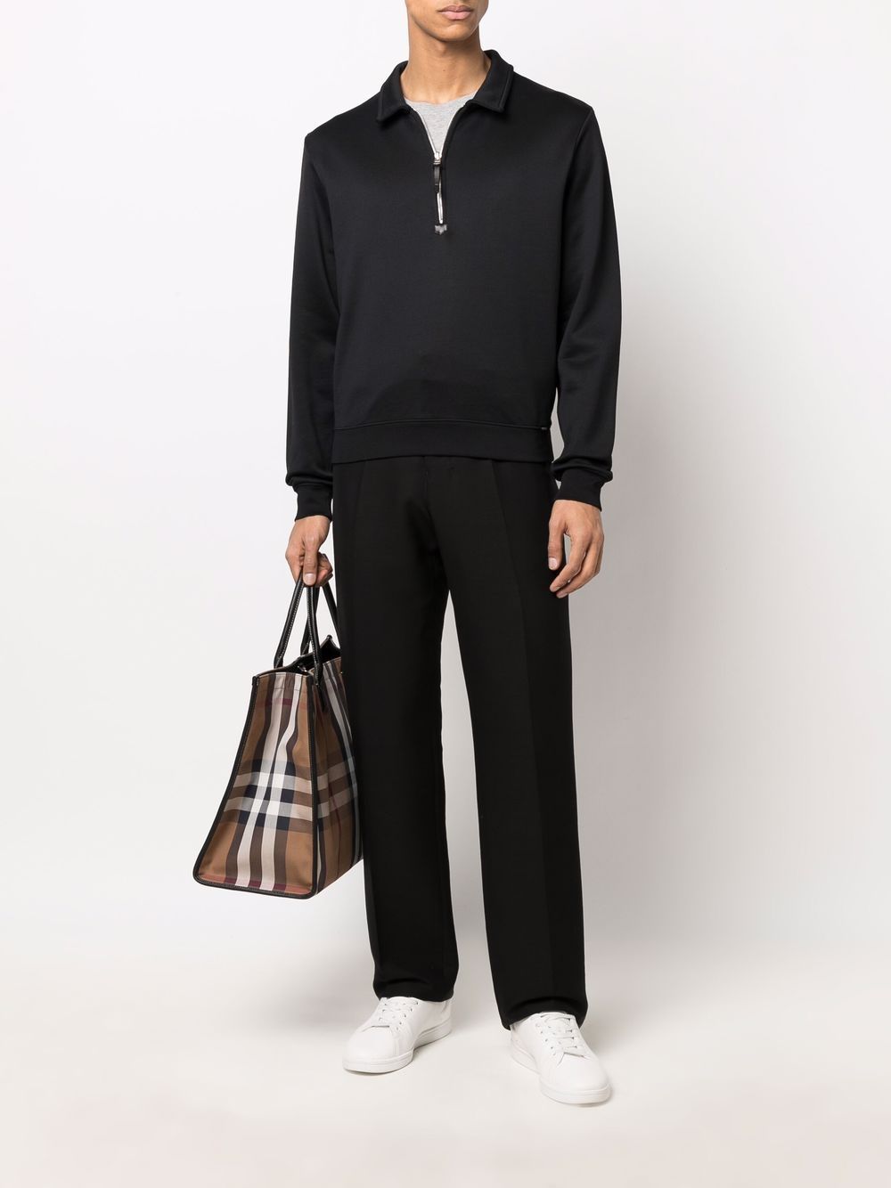 TOM FORD Zipped Polo Black 