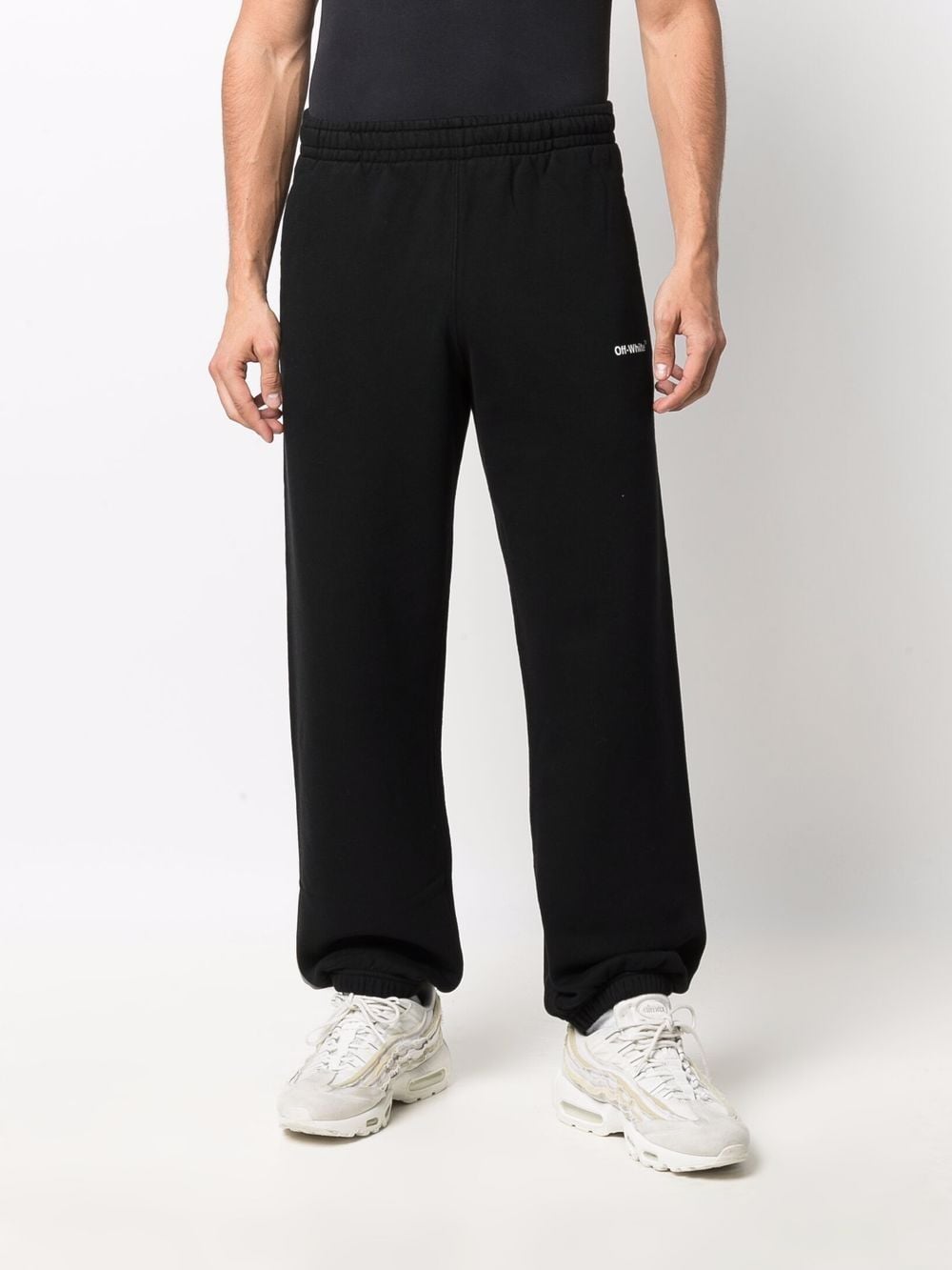 OFF-WHITE Caravaggio Diag Slim Sweat Pants Black | MAISONDEFASHION.COM