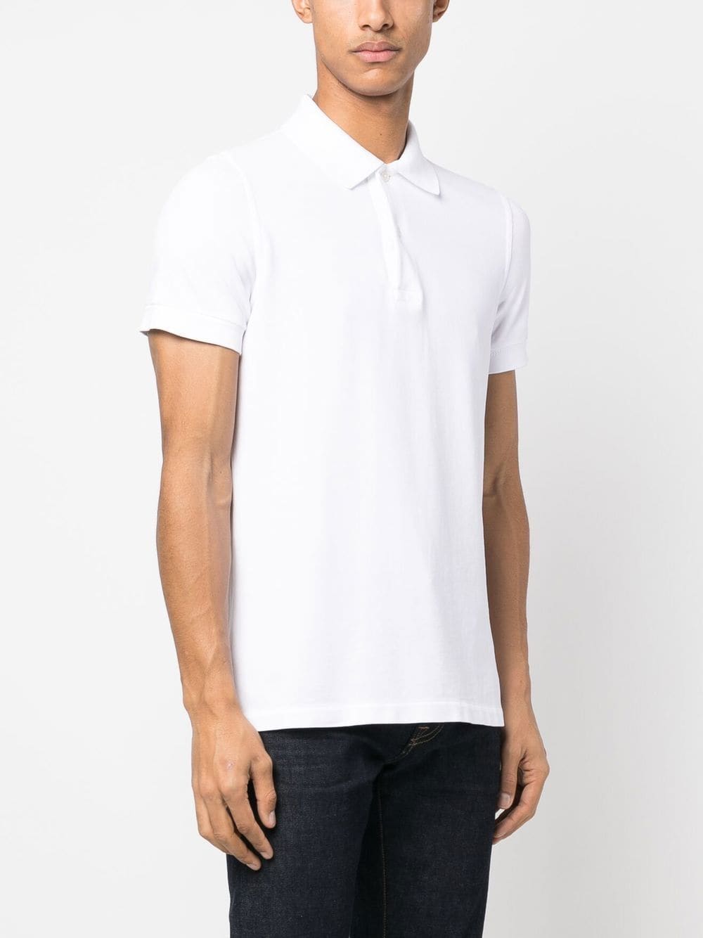 TOM FORD Knitted Polo Shirt White 