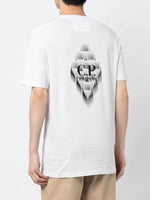 C.P. COMPANY Logo-print short-sleeved T-shirt White - MAISONDEFASHION.COM