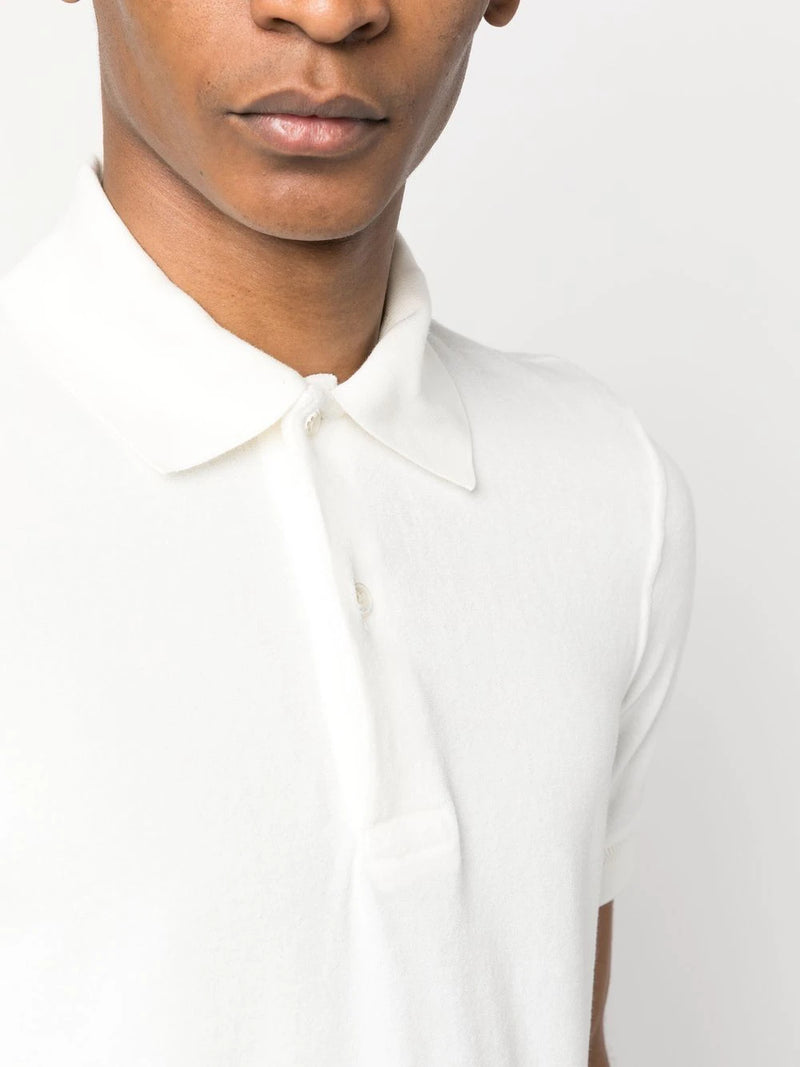 TOM FORD Towelling Polo Shirt White 