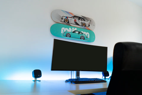 skateboard wall art cars