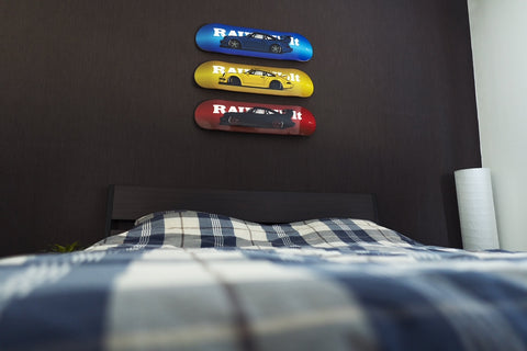 decorative skateboard wall art for the bedroom