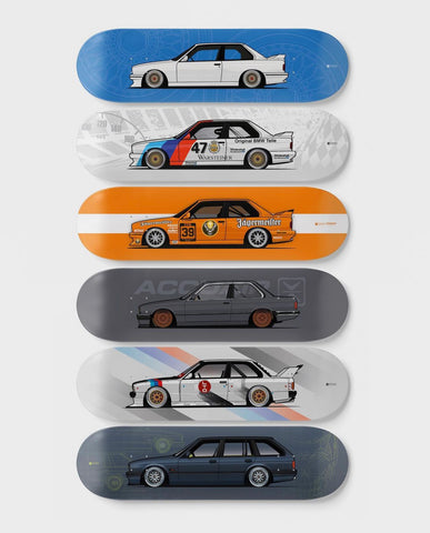 BMW E30 M3 skateboard wall art