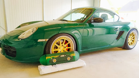 custom porsche skateboard wall art