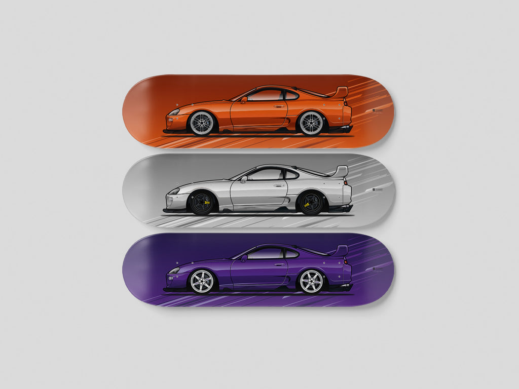 leven Echt Tether Decorative Skateboard deck - Toyota Supra MK4 3-pack – DECKORATE