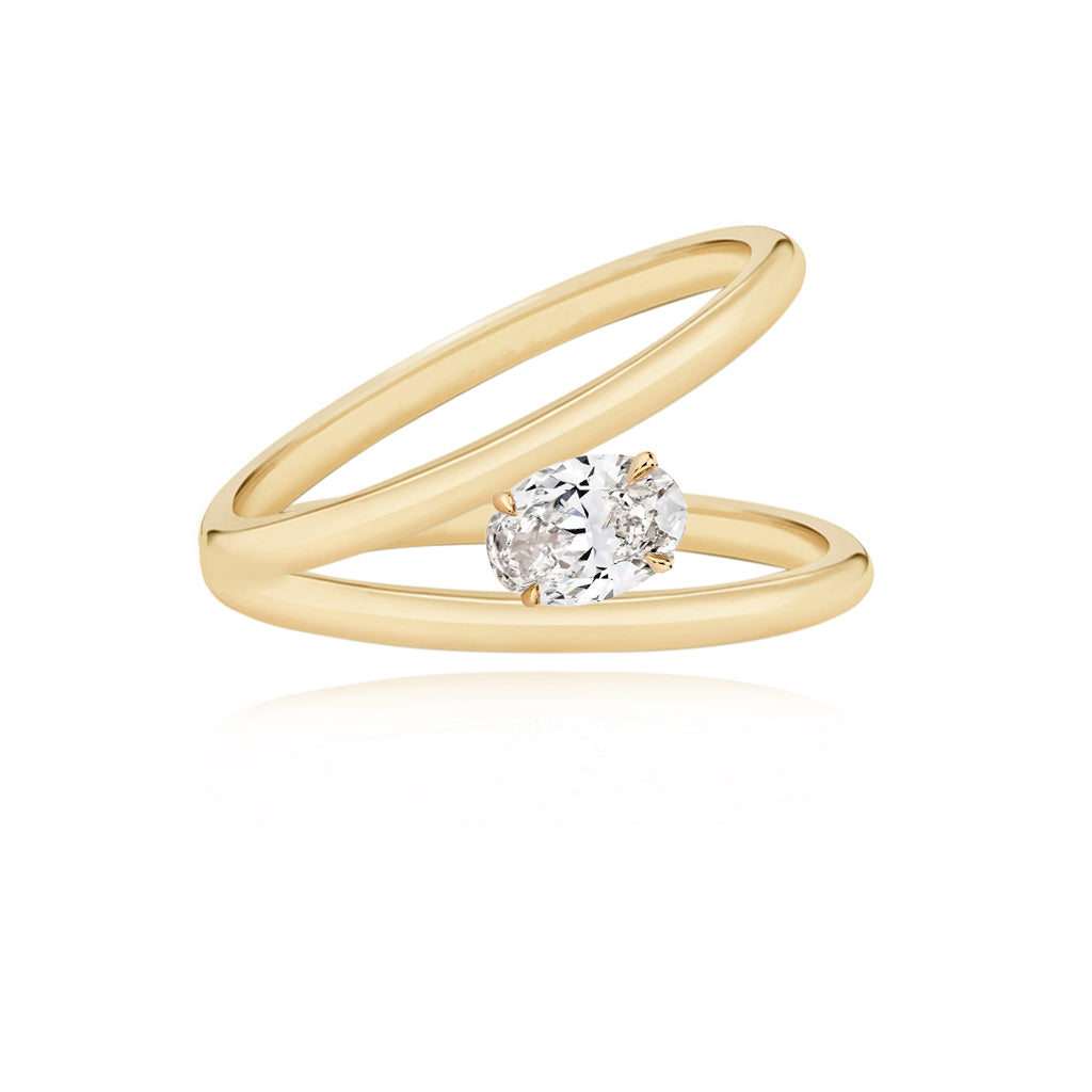 Image of Solitaire Diamond Double Wrap Ring