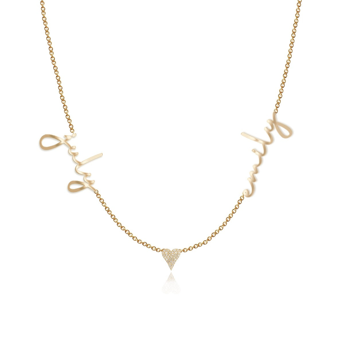 Image of Multiple Handwriting Names Necklace
