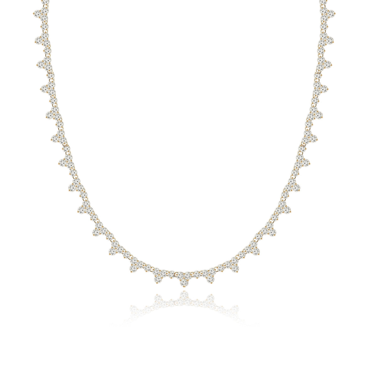 Image of Trio Diamond Tennis Necklace