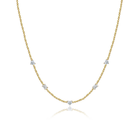 Oscar Heyman - Platinum Multishape Diamond String Necklace
