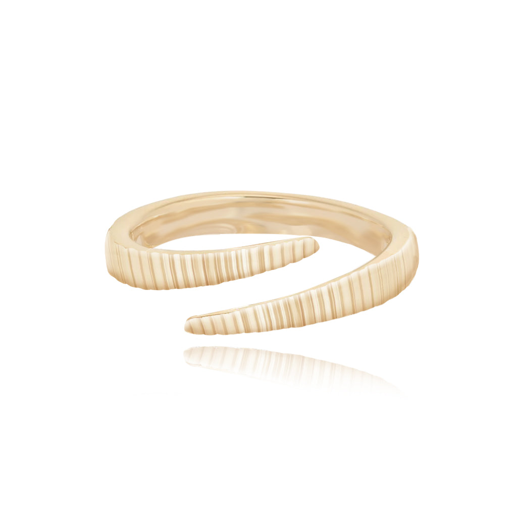Image of Fluted Swirl Gold Ring