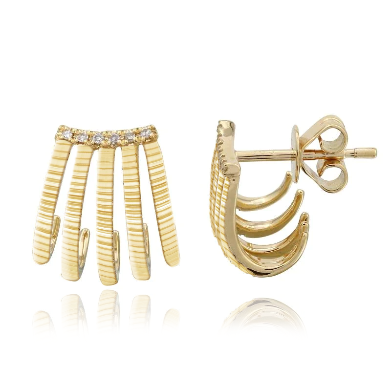 Image of Fluted Five Wrap Earring