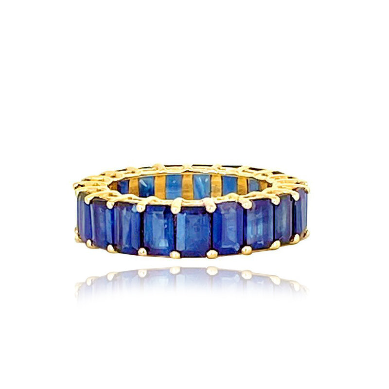 Image of Sapphire Eternity Ring Emerald Cut