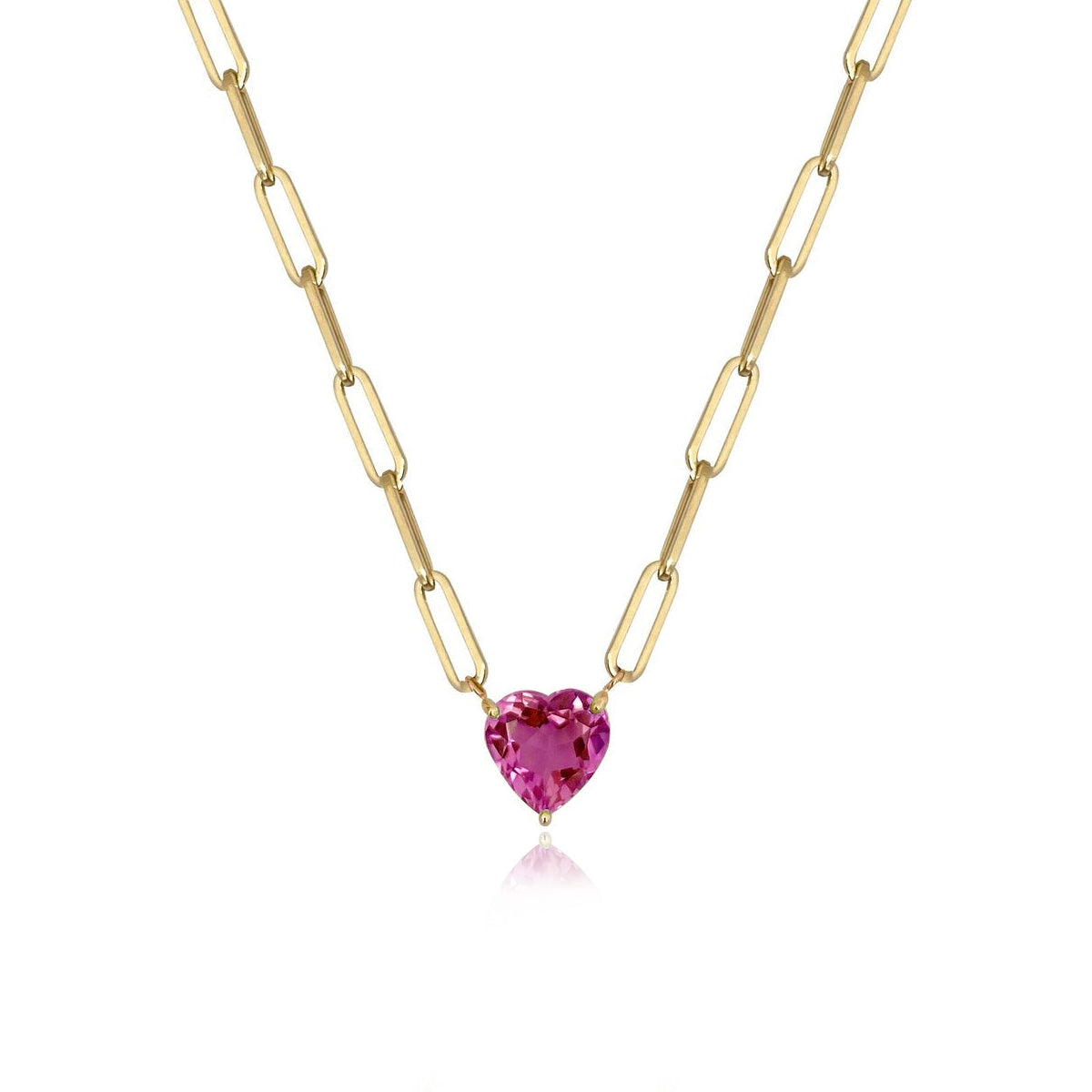 Image of Heart Gemstone Necklace