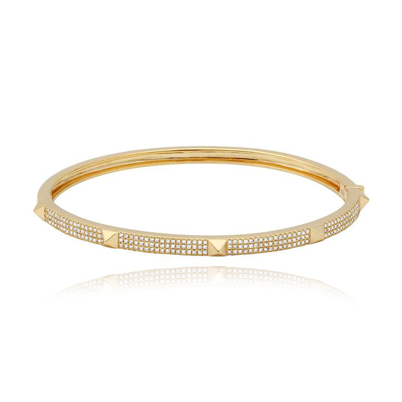 Image of Medium Pave with Spikes Bangle