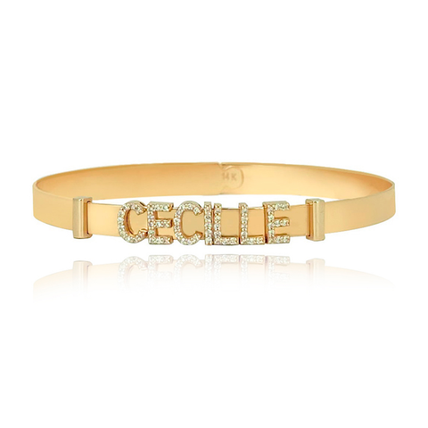 Engraved Name Bracelet – Gold - Smile India Store