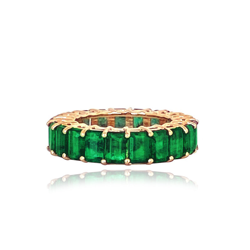 Image of Emerald Eternity Ring Emerald Cut