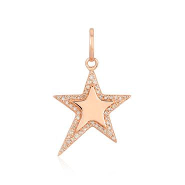 Image of Modern Pave Outline Star Charm