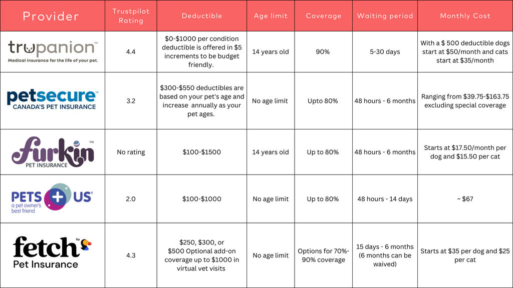 Pet Insurance Comparison