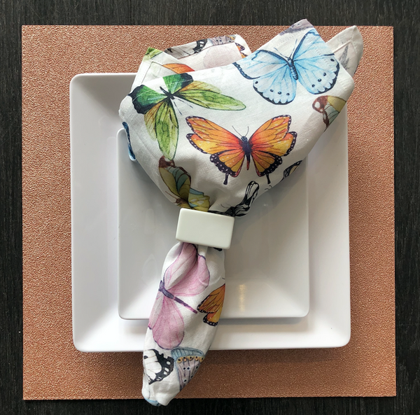 Sustainable Linen Butterfly Napkins (set of 6)