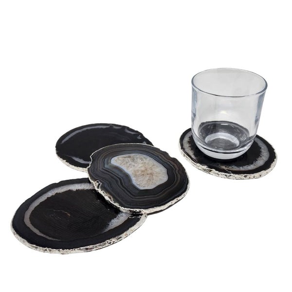 Gold Edged Agate Coaster Gift Set – The Box NY