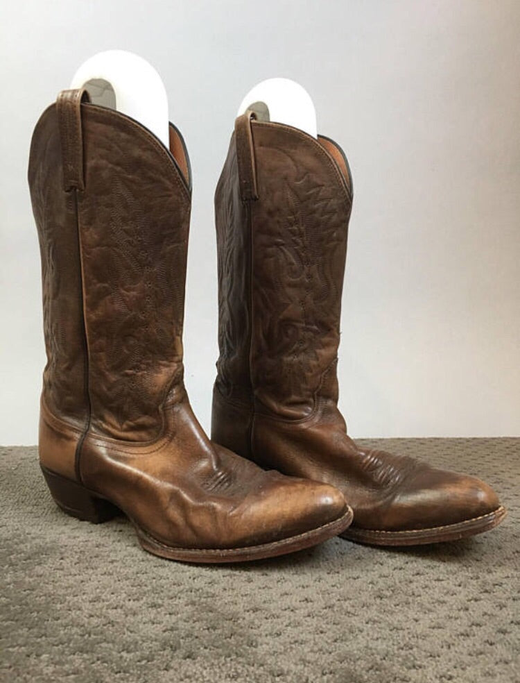 leather cowboy boots for men