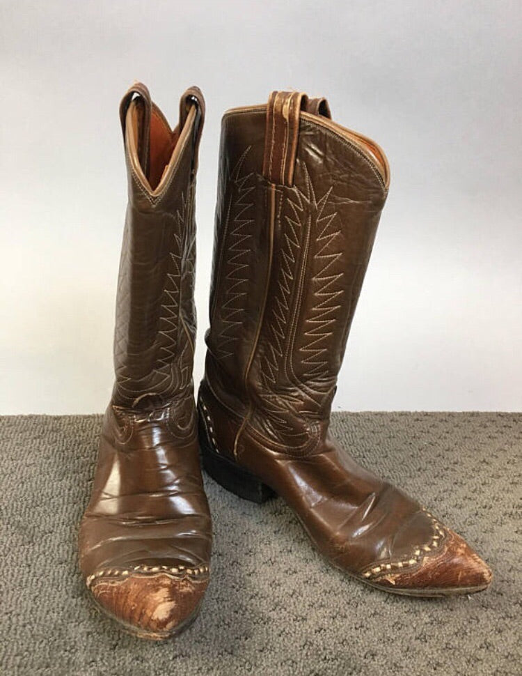 tony lama snakeskin cowboy boots
