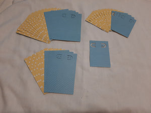 Display Card - 2x3-3x4 - 40pcs - Lt Blue Stripe & Yellow Stars