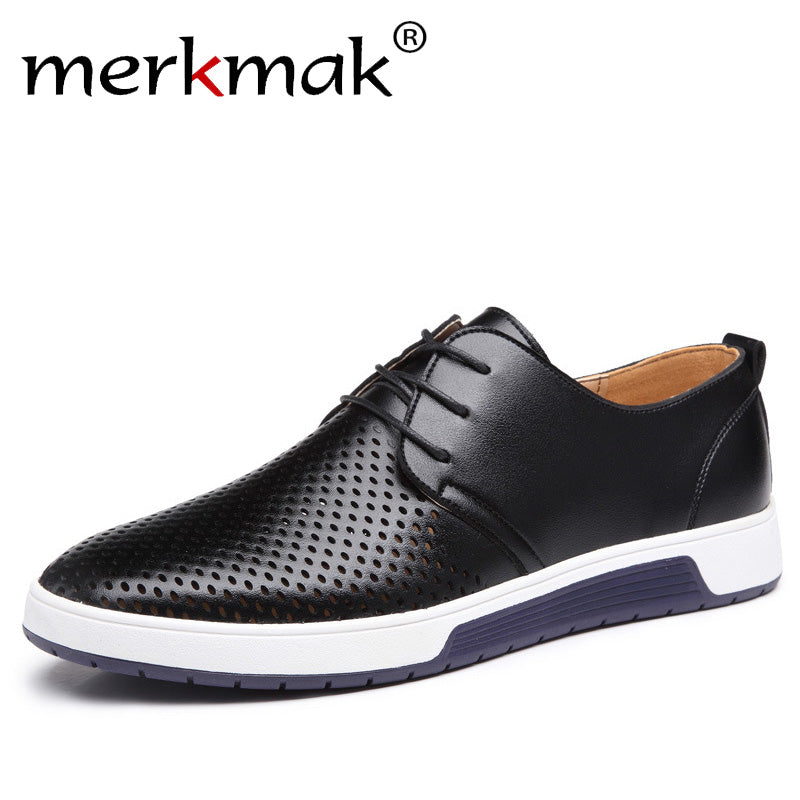 Merkmak Men Casual Shoes Leather 