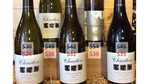 Churton Wines pricing this week